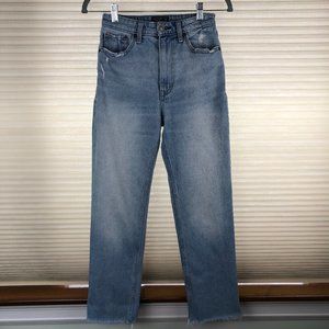 Abercrombie & Fitch High Rise Zoe Natural Rise Ankle Straight Jeans Classic